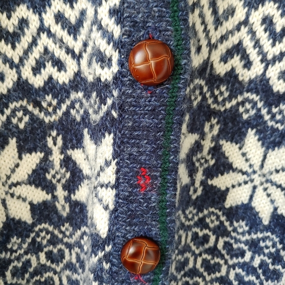 Vintage Northern Reflections Knit Cardigan Sweater Nordic Fair Isle Size Medium - Picture 7 of 10